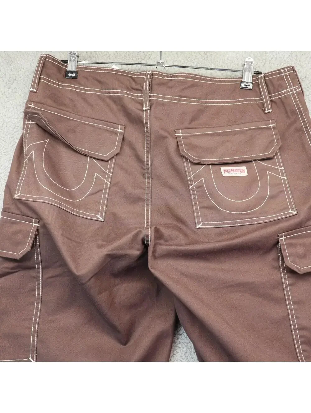 True Religion Brand Jeans Men sz 32 Baggy Cargo Pant Bracken